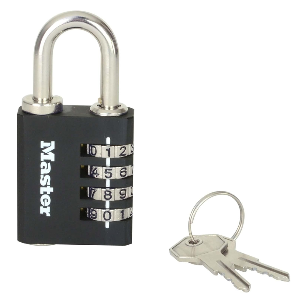 Master Lock 7641 koodiga tabalukk kappidele – Must, 28 mm sang