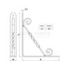 SHELF BRACKET 150×125 MM BLACK FORGED