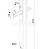 GATE HOLDER 500 MM LOCINOX ALUMINUM