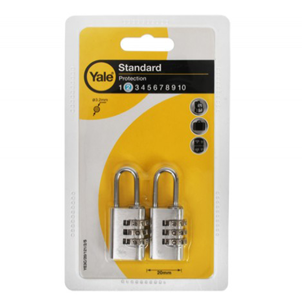 Yale tabalukk YE3C/20/121/2/S, 2tk 20mm