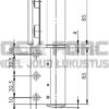 FREE HINGE WALL TO GLASS COLCOM EVO FRAME 835E10NSOL-02 SATIN ANODIZED, LEFT