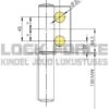 FREE HINGE WALL TO GLASS COLCOM EVO FRAME 835E10NSOL-02 SATIN ANODIZED, LEFT