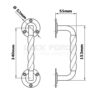 DOOR PULL HANDLE AMIG 103 FORGED BLACK