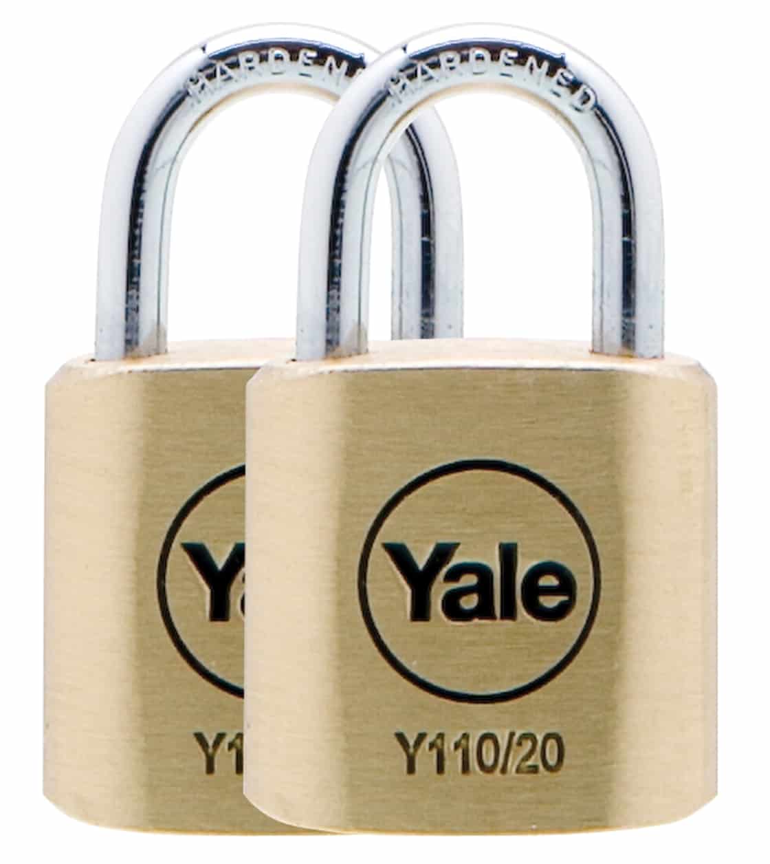 Yale Handy Basic GY110 seeria, messingist korpusega tabalukud, 2 tk pakis