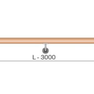 Puidust käsipuu komplekt, 3000 mm