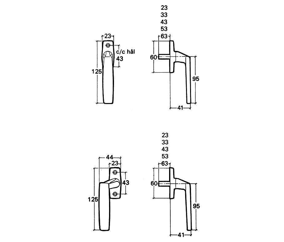 Aknalingi komplekt Assa Abloy Classic Fix 83