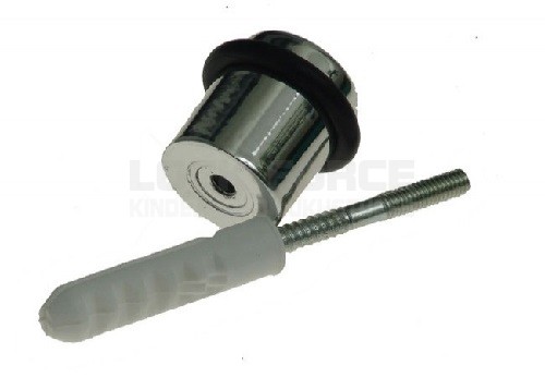 DOOR STOP CHROME/BLACK RUBBER