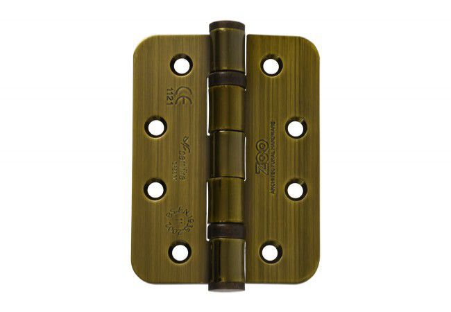 ZHS43RFB Ball Bearing Door Hinge 102x76x3mm Steel Old Gold EN 1670 Grade 4