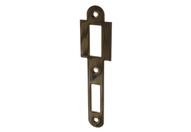 Universal Flat Strike Plate 72mm Lacquered Gold 162x22mm for Euro-profile Locks
