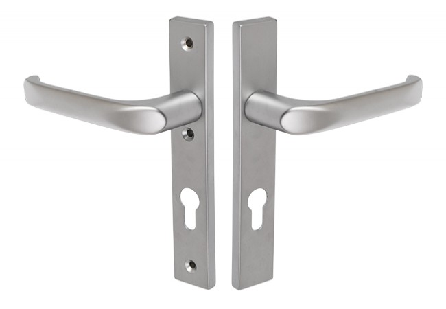 FAM 14857 Door Handle Set 32mm Slim Escutcheon Left-Handed ZnAl Chrome Matte
