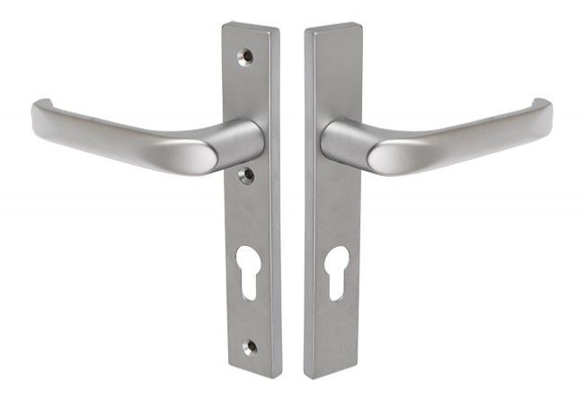 FAM 14857 Door Handle Set 32mm Slim Escutcheon Left-Handed ZnAl Chrome Matte