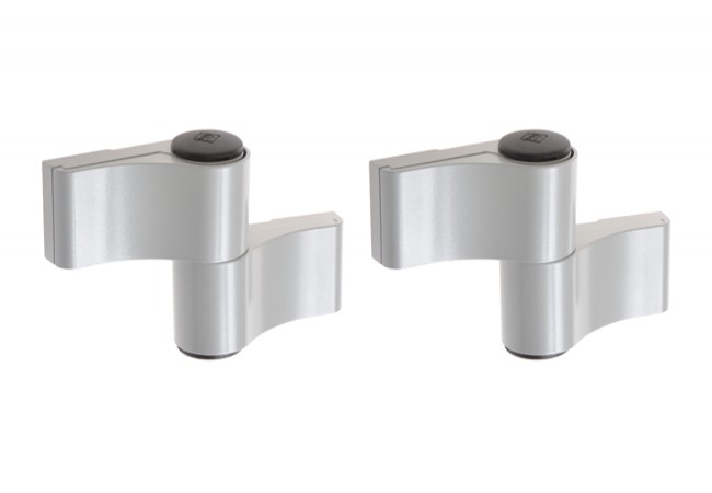 Master Dynamika L-93 mm Two-Piece Hinge for Aluminium Doors Three-Plane Adjustable Silver