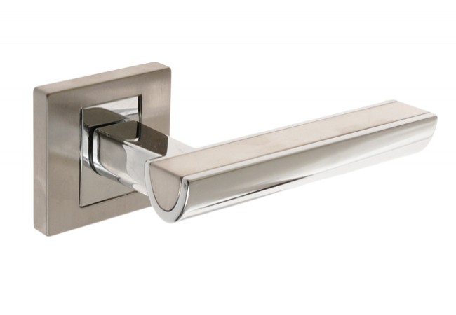 MARINA T-1561-121 G8-G2 Door Handle Square Rosette Chrome Gloss Finish Interior