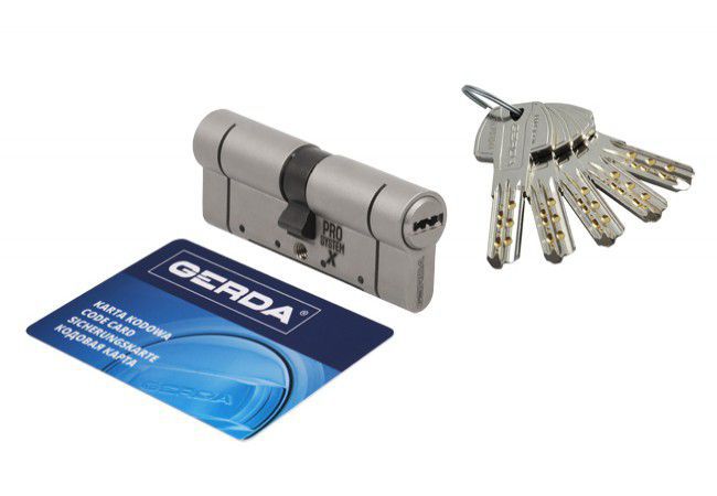 Gerda PRO System WKM4 Euro Cylinder 30/30 Nickel Satin Class 6D Anti-Burglary