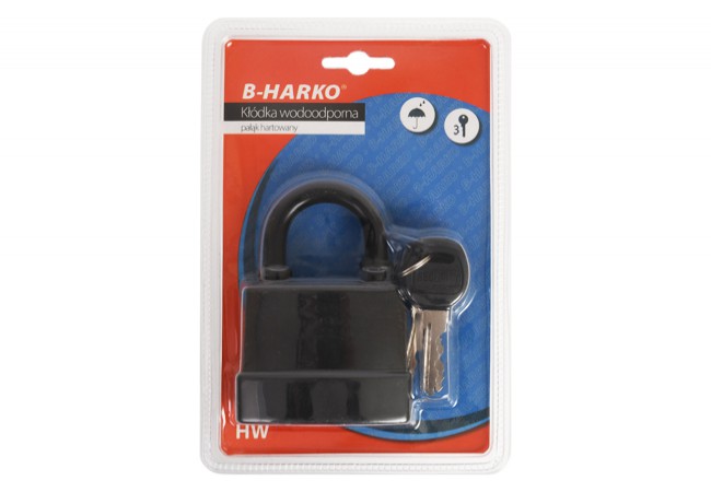 Tabalukk B-Harko HW55 55 mm kõvastatud riiv must veekindel