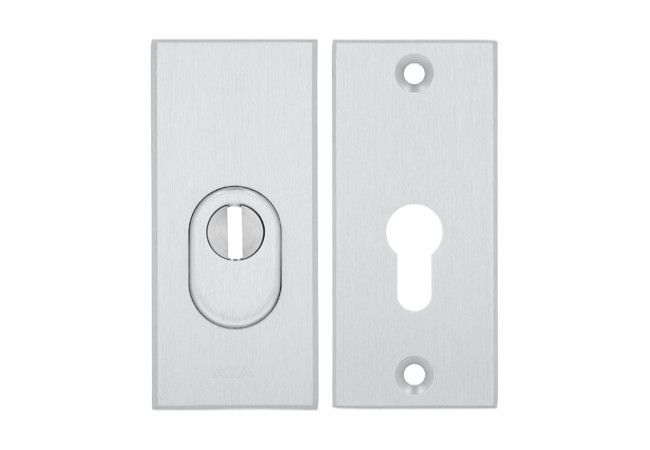AXA ROYAL WB Escutcheon Set EN 1906 Grade 3 FLEX Cylinder Protection Fire-Resistant F1 Silver
