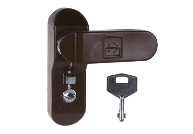 PENKID S8016 Window Sash Jammer Restrictor 250kg Key System Brown