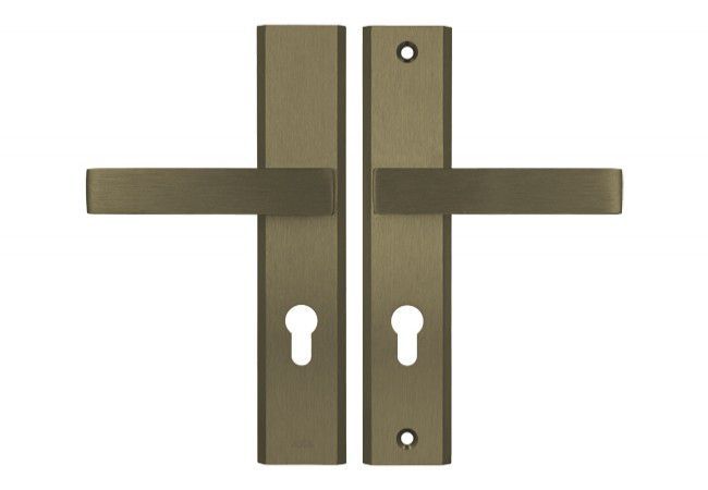 AXA Haga ++ 72 WB Door Handle Set F4 Old Gold EN 1906 Class 1 74-83mm