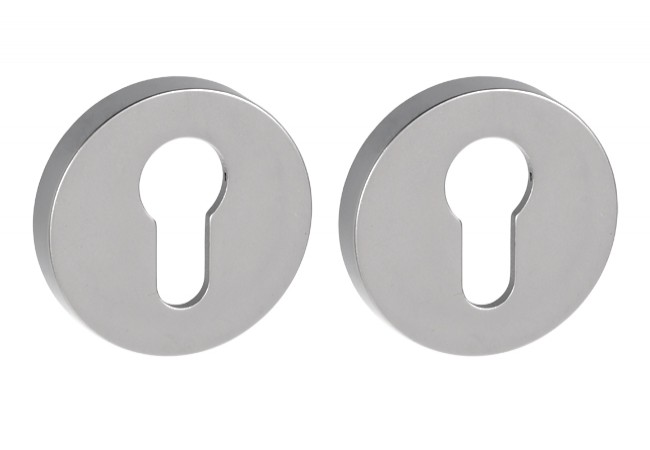 GAMET PLT-26-Y-08 Round Escutcheon Chrome/Satin for Profile Cylinder Locks