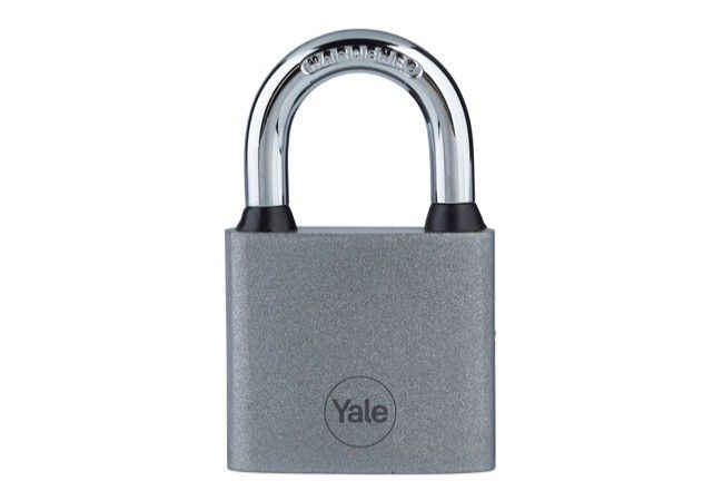 YALE Y111S/50/125/1 Padlock Cast Iron Snap-Lock EN 12320:2012 Silver 50mm