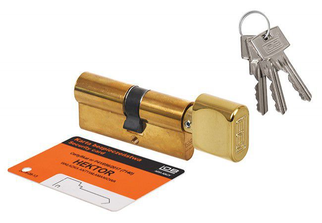 LOB HEKTOR WP101 40g/45 Euro Cylinder Lock Brass Knob EN 1303 Class 6 High Security