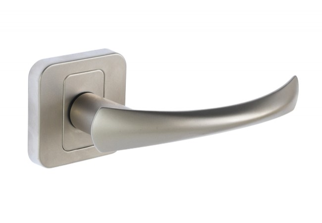 FENIKS T-701-120 G5 Door Handle Square Rose Satin Nickel Finish Interior
