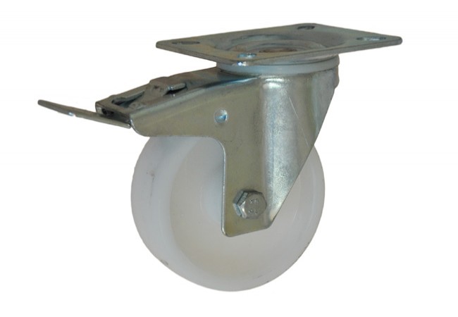 CKPW-PPB 100S-HC Swivel Caster Wheel with Brake Polypropylene 80kg 100mm