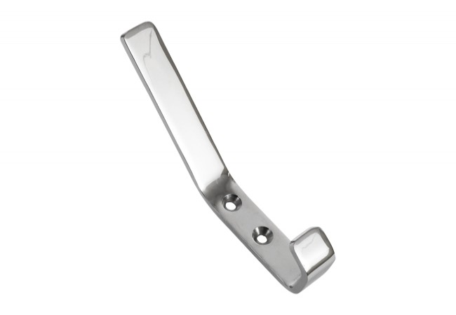 RECZ 162-095 Single Long Hook Polished Nickel 15cm Durable Wall Mount