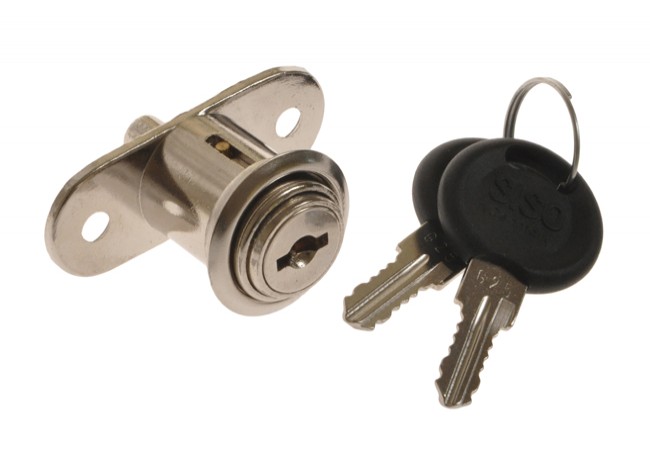 SISO X-1003 Lock for Sliding and Folding Doors Push-In Cylinder Chrome 19mm