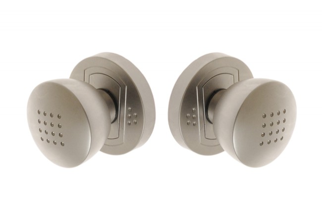 ARGUS T-651-112 G5 Round Door Knob Set Matte Nickel Modular Escutcheon Interior