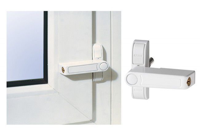 Abus 2410 W Window Lock Rotary Bolt Key Operated No Sash Drilling White