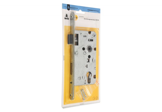 LOB YETI 72/55 Mortise Cylinder Lock Left-Handed 235mm White Zinc PN-EN 12209
