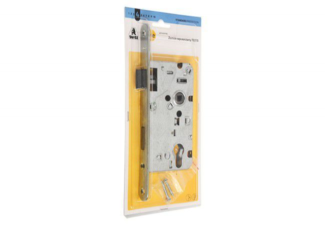 LOB YETI 72/55 Mortise Cylinder Lock Left-Handed 235mm White Zinc PN-EN 12209