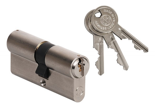 CES PSM 40/55 Euro Cylinder Lock EN 1303 Class 6.D Nickel 3 Patented Keys