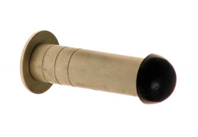 Wall Door Stop Nickel-Satin Finish Screw Mount 23mm x 73mm Metal Construction