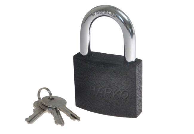 B-Harko HD60 Cast Iron Padlock Snap Lock Hardened Shackle S-Shape Key Profile