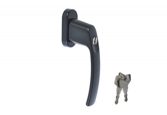 Victory 13370163545PM Window Handle with Key 35mm Spindle Anthracite Keyed Alike