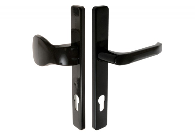 SATURN 32 92/247 WB Door Handle Set 32mm 92mm Brown Lift-to-Lock PVC/Aluminum