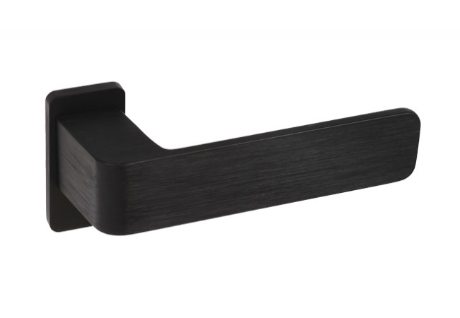 H636/S5S34G6 Door Handle Set Short Plate Anodized Black Independent Mounting