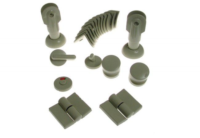Toilet Cubicle Hardware Set Right Polypropylene Adjustable Foot 12-18mm Board Compatibility