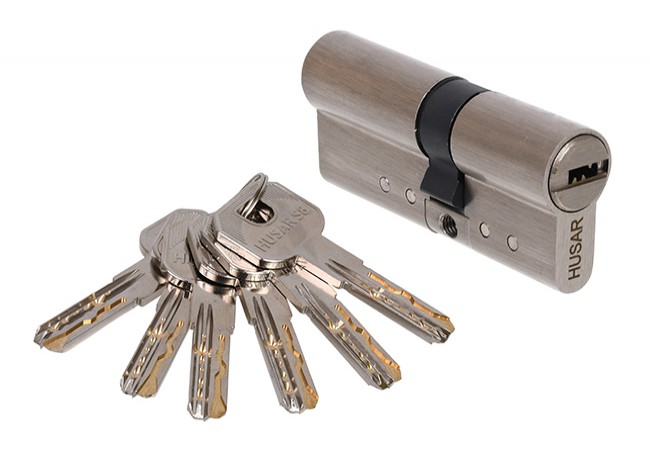 HUSAR S8 30/30 Euro Cylinder Lock Class C Nickel Satin Anti-Drill PN-EN 1303