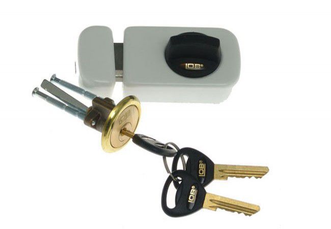 LOB TB51 Surface-Mounted Cylinder Lock White 32-64mm Powder-Coated Steel