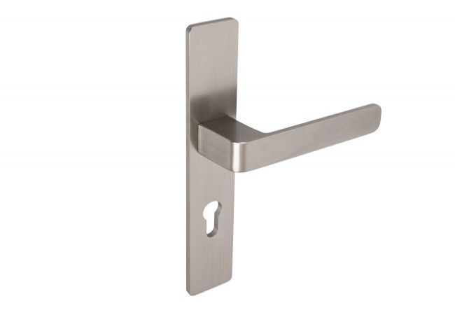 H626/S5S42G6 Lever Door Handle Long Backplate INOX Concealed Fixing 6mm Plate