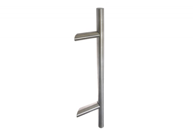 WALA P45 Pull Handle Single-Sided 304 Stainless Steel Brushed INOX 800mm Bent Tube