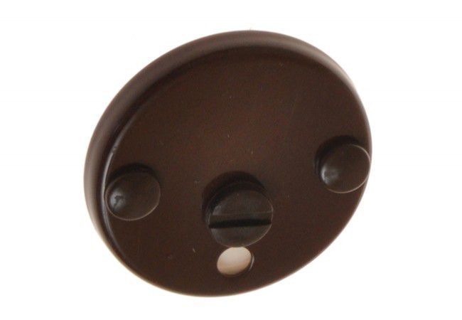 Round Door Escutcheon WC Lock Set Brown Complete Privacy Bathroom Hardware