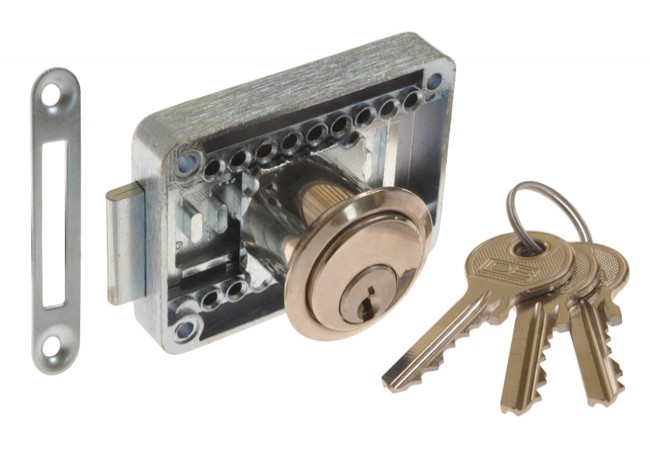 LOB ZMB-3 Camlock Cylinder Lock Nickel Universal Mount for Door and Drawer RODO Compliant