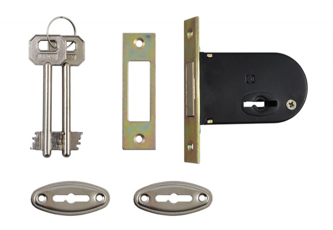 B-Harko Mortise Lock Multi-Lever Double-Bitted Key Yellow Zinc for Internal Doors 80kg