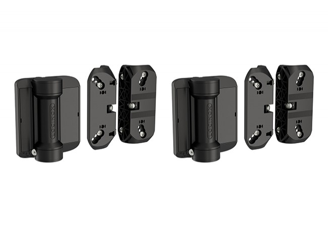 Locinox SERVAL-SD-R Spring Hinge Adjustable 2-7Nm for Round Profile Gates Black