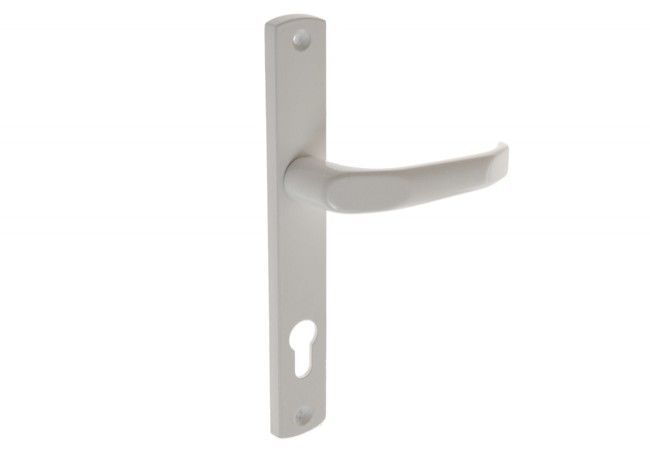 GAMAR DIANA (ST-27) Door Handle White 72 mm Long Backplate Universal Commercial