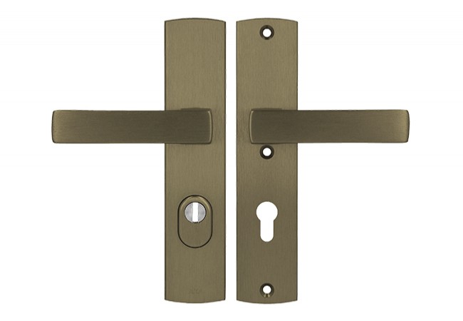 Axa Apollo Premium 72 WB Class 3 door handle with FLEX cylinder protection (fire-rated), colour F4 ? antique gold (door thickness 74?83 mm) (while stocks last